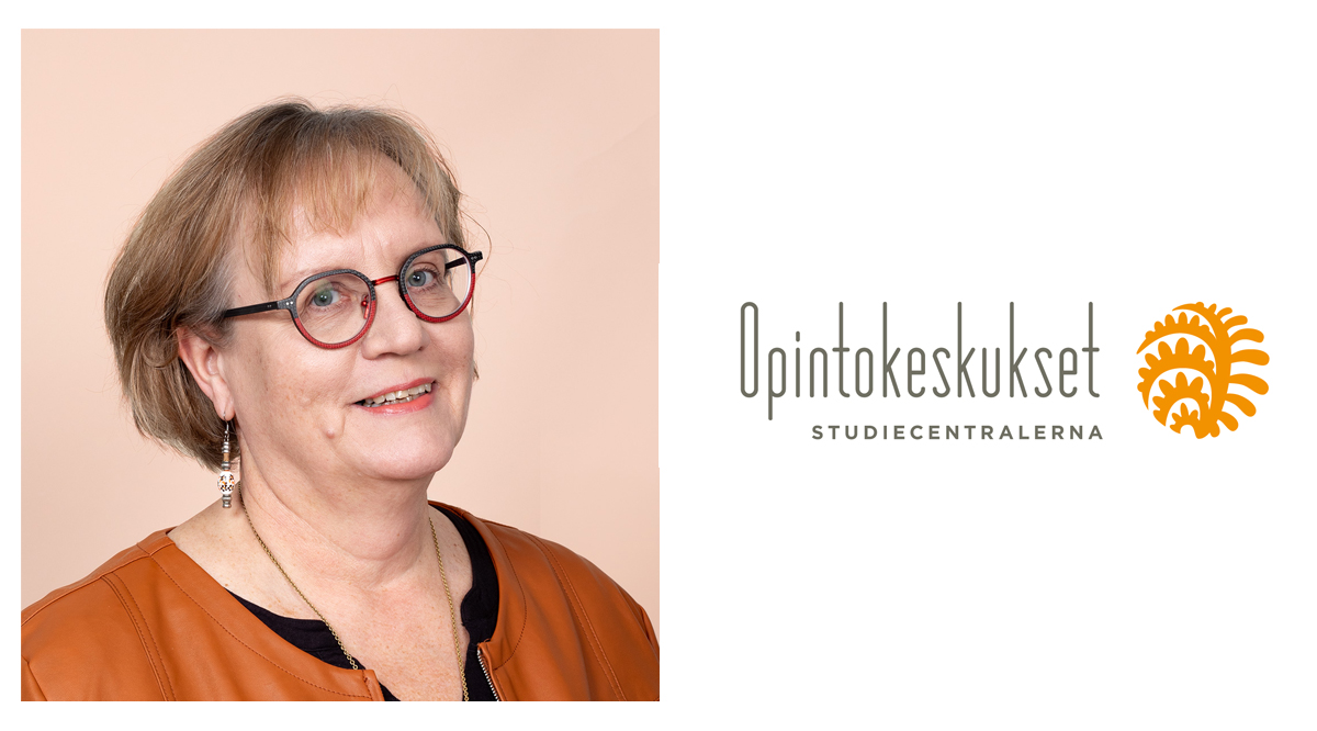 Tuula Kumpula ja teksti Opintokeskukset.